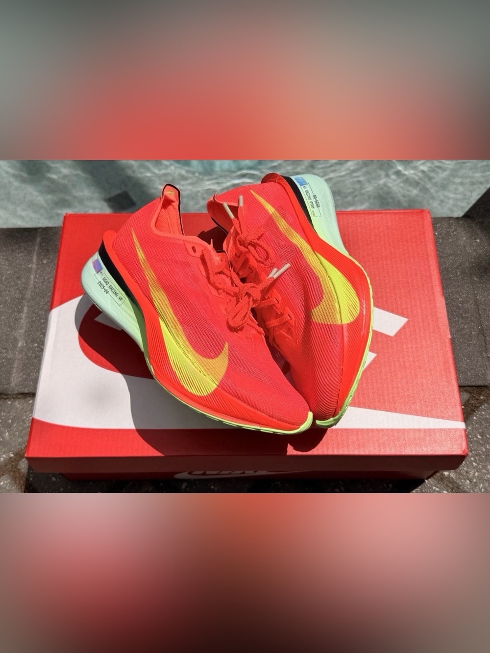 WMNS NIKE ZOOMX VAPORFLY NEXT% 4 BRIGHT CRIMSON RED MINT HF6412-600 SZ 5.5